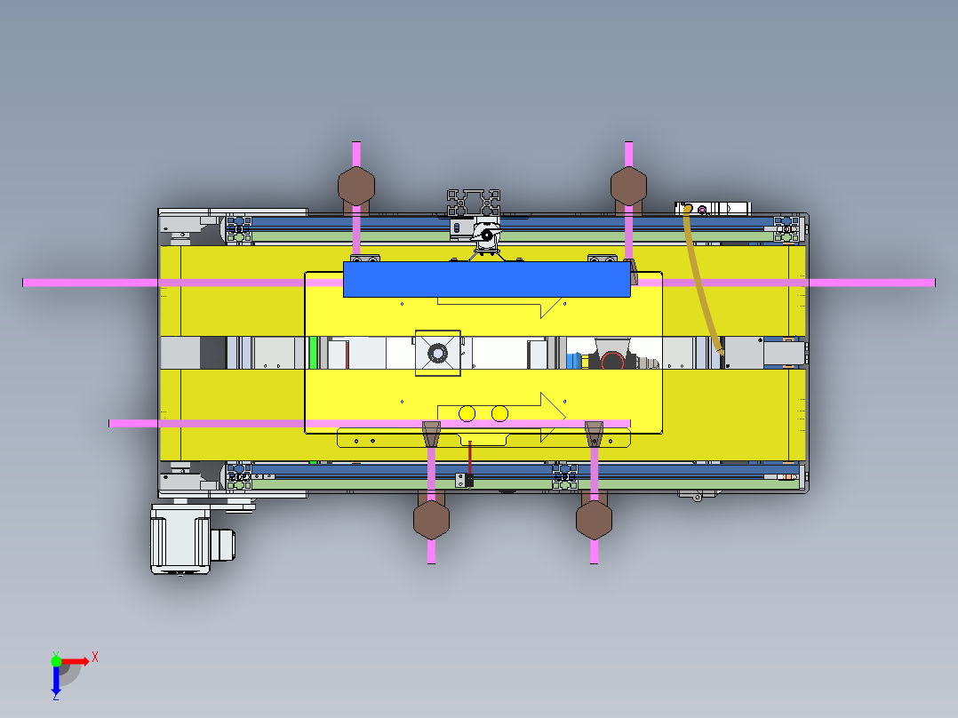 盒子外观检测流线sw19可编辑俯视图
