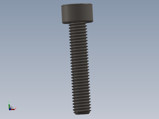 Screw_DIN_912_M5x25F_A2.SLDPRT公制内六角螺钉主视缩略图
