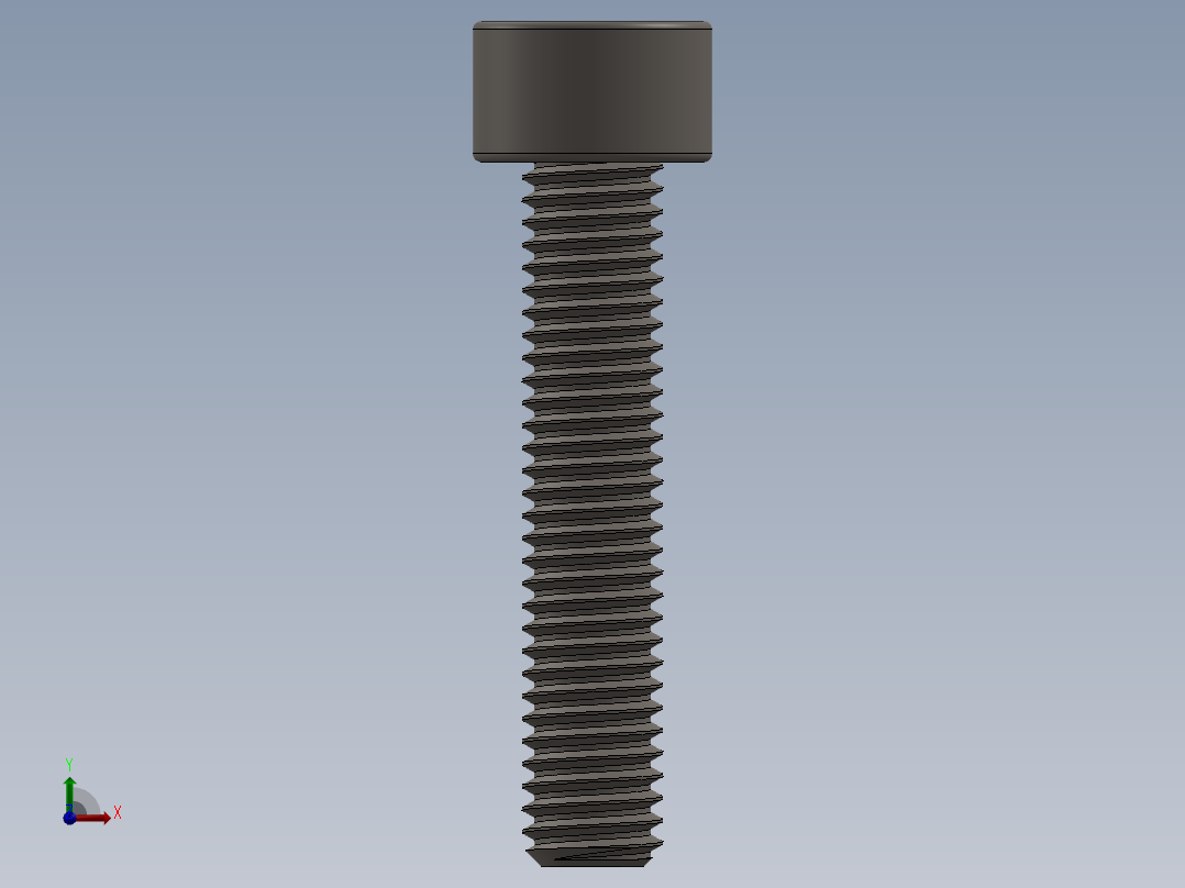 Screw_DIN_912_M5x25F_A2.SLDPRT公制内六角螺钉前视图