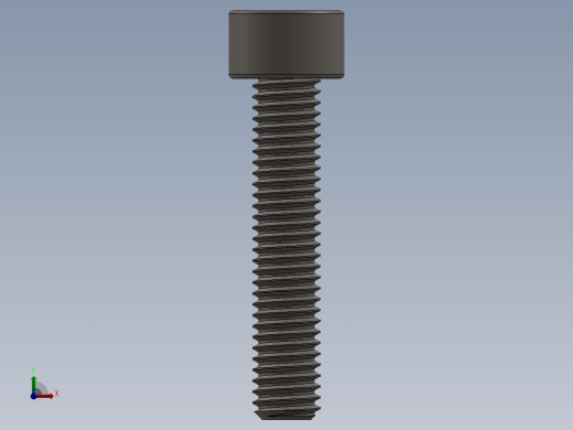 Screw_DIN_912_M5x25F_A2.SLDPRT公制内六角螺钉前视缩略图