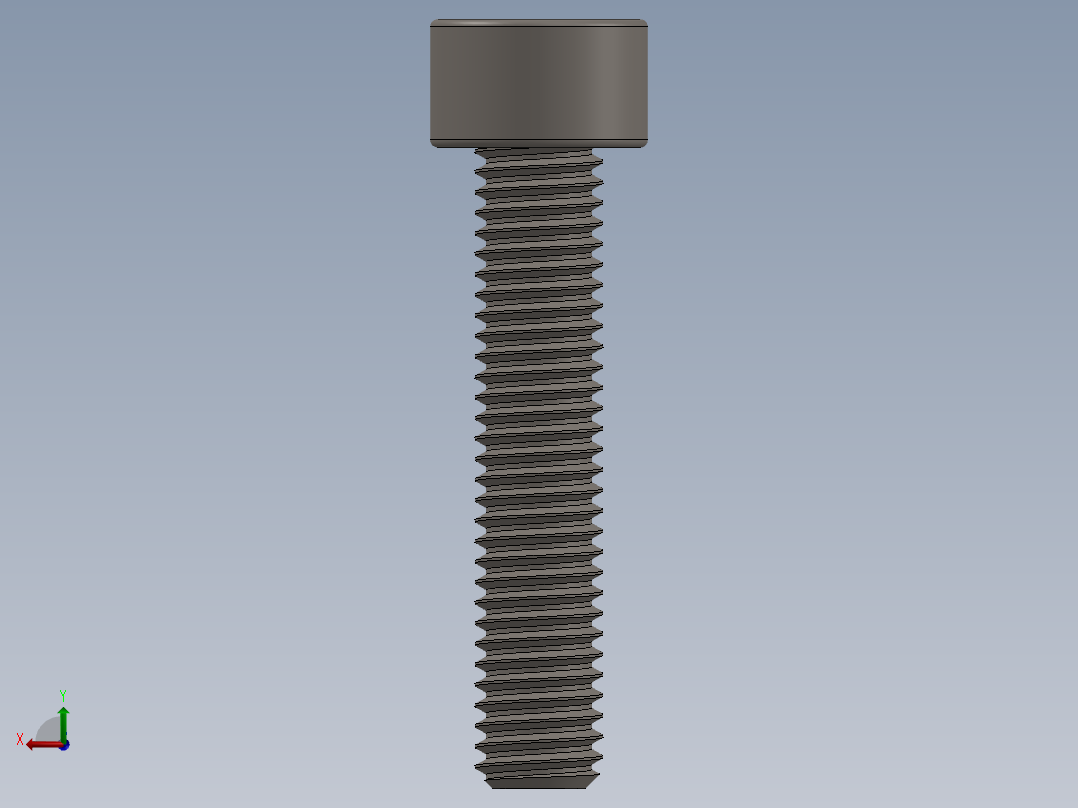 Screw_DIN_912_M5x25F_A2.SLDPRT公制内六角螺钉后视图