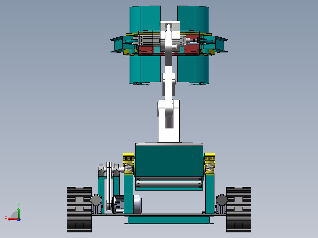 松子采摘机后视图