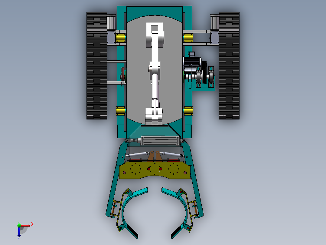 松子采摘机俯视图