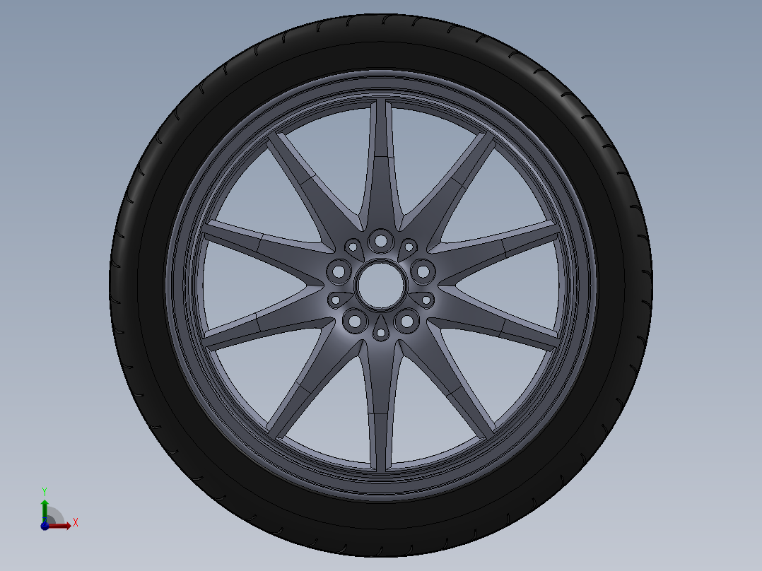 轮胎、车轮、轮毂(46)前视图