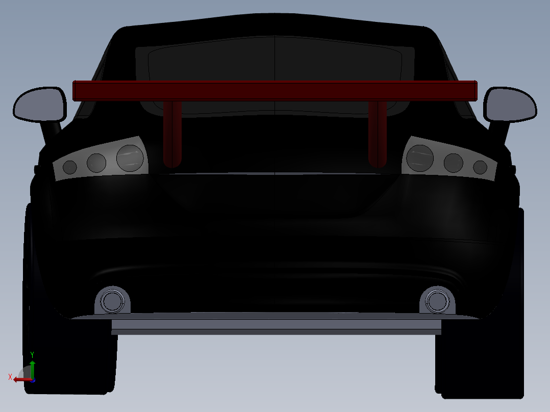 汽车尾翼(6)后视图