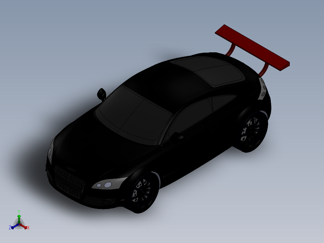 汽车尾翼(6)正等轴测图