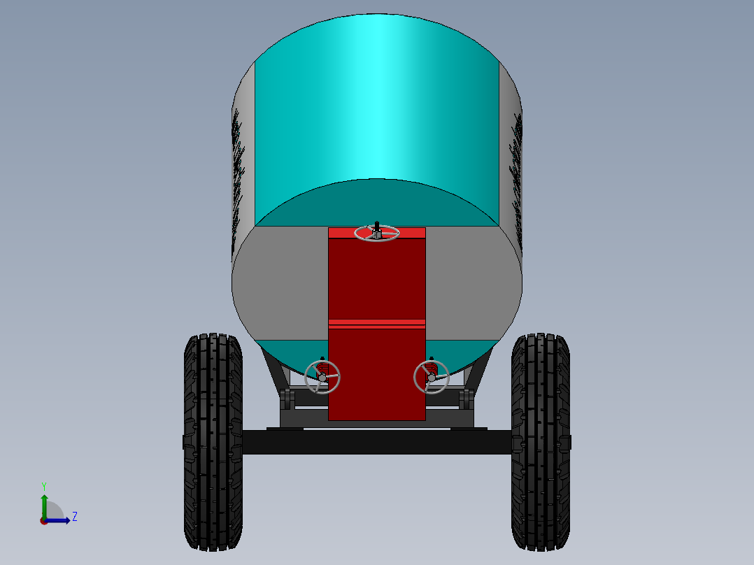 污水处理拖车左视图