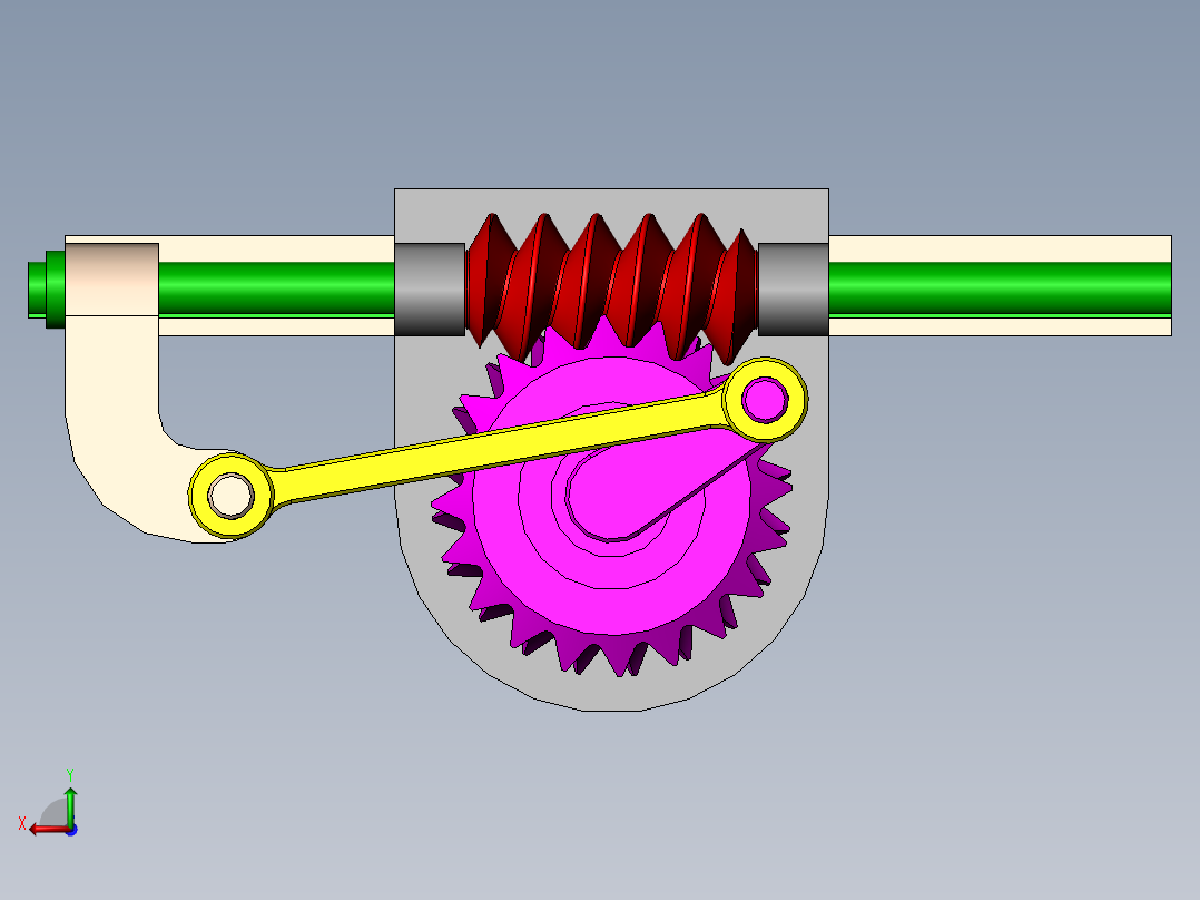 A0002653-蜗杆传动机构后视图