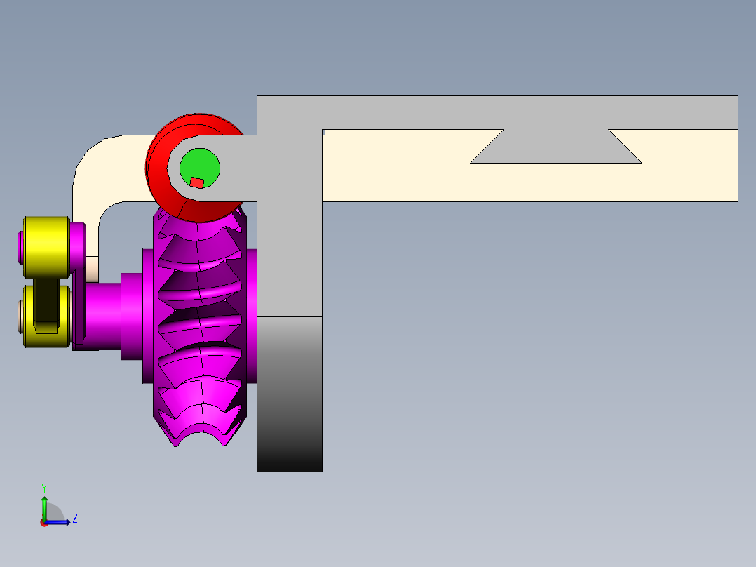 A0002653-蜗杆传动机构左视图