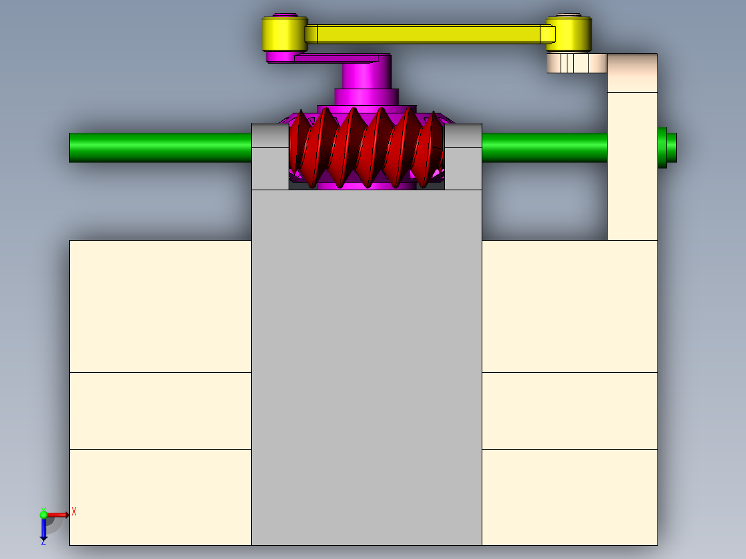 A0002653-蜗杆传动机构俯视图