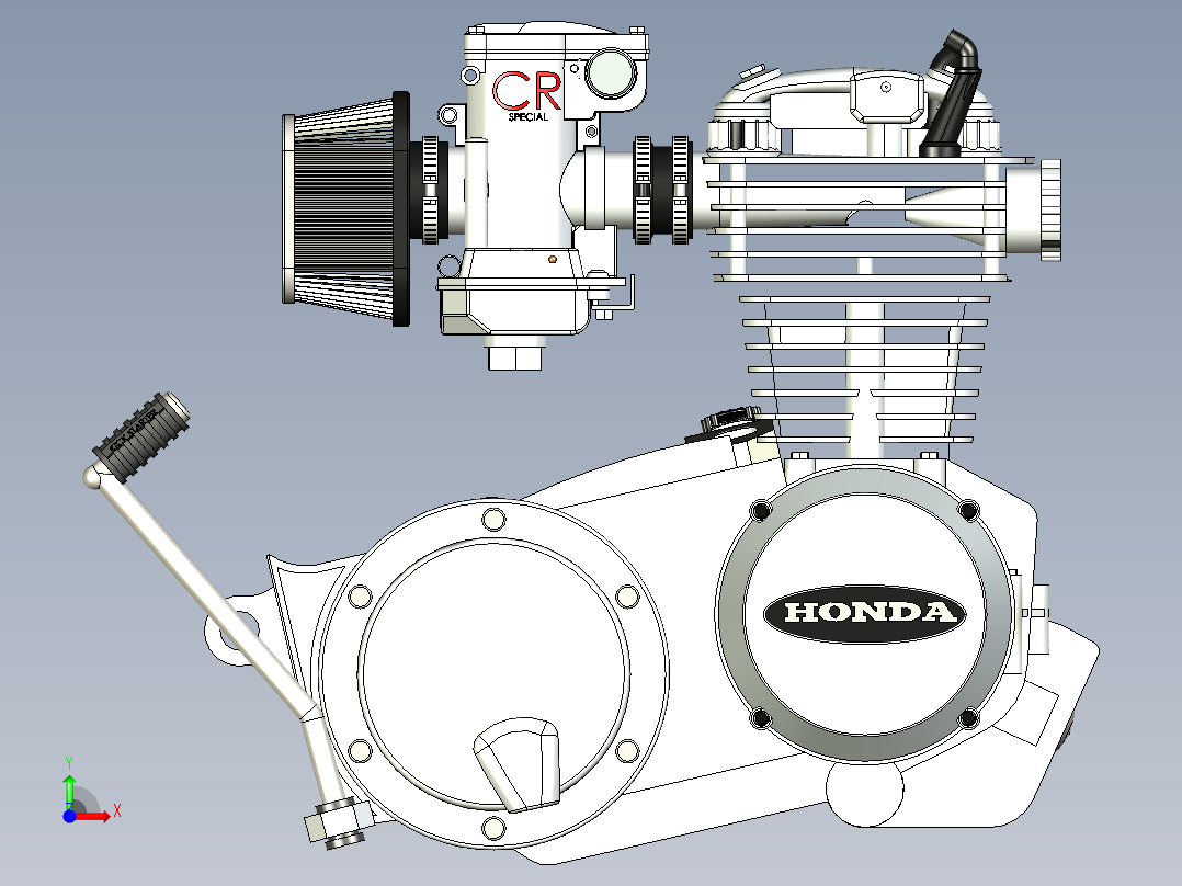 本田CB550引擎前视图
