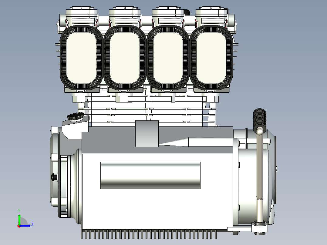 本田CB550引擎左视图