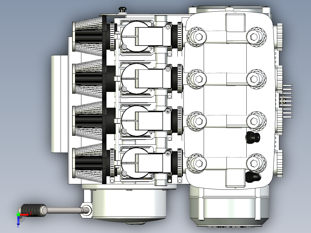 本田CB550引擎俯视图