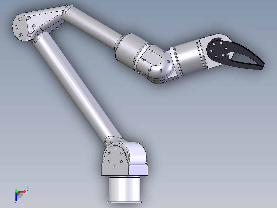 机械臂夹手俯视图