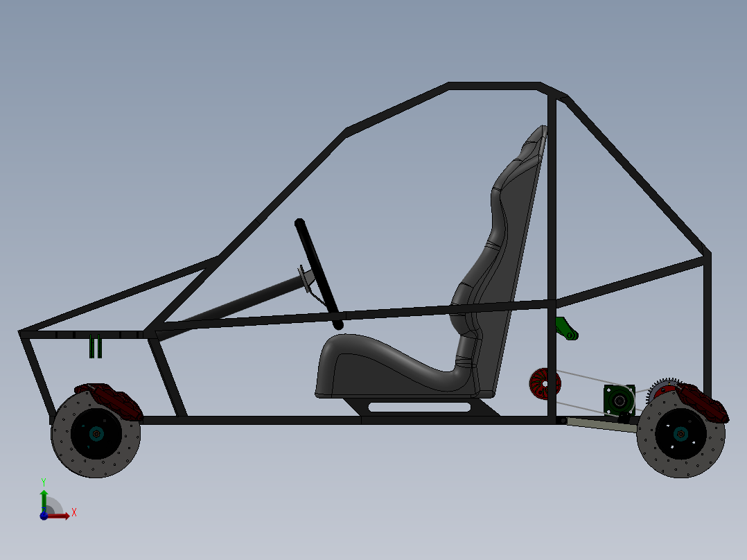 卡丁车 钢管车(42)前视图