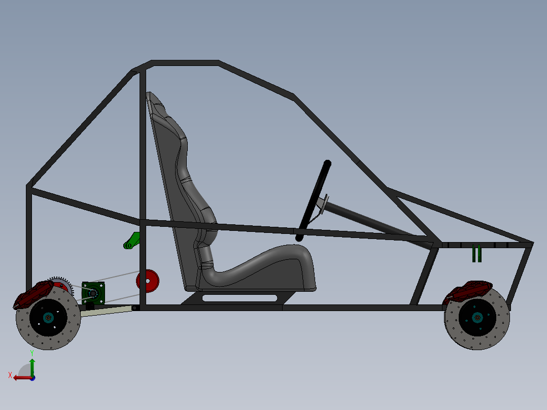 卡丁车 钢管车(42)后视图