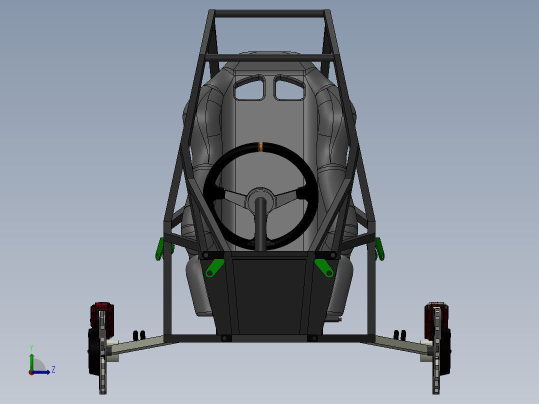 卡丁车 钢管车(42)左视图