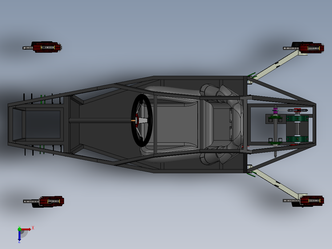 卡丁车 钢管车(42)俯视图