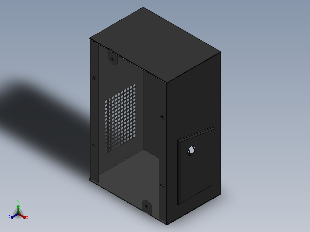 盒式机箱-CPU-12正等轴测图
