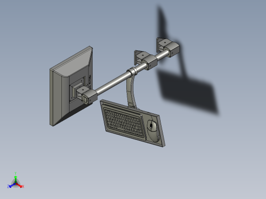 17寸显示器支架示意图