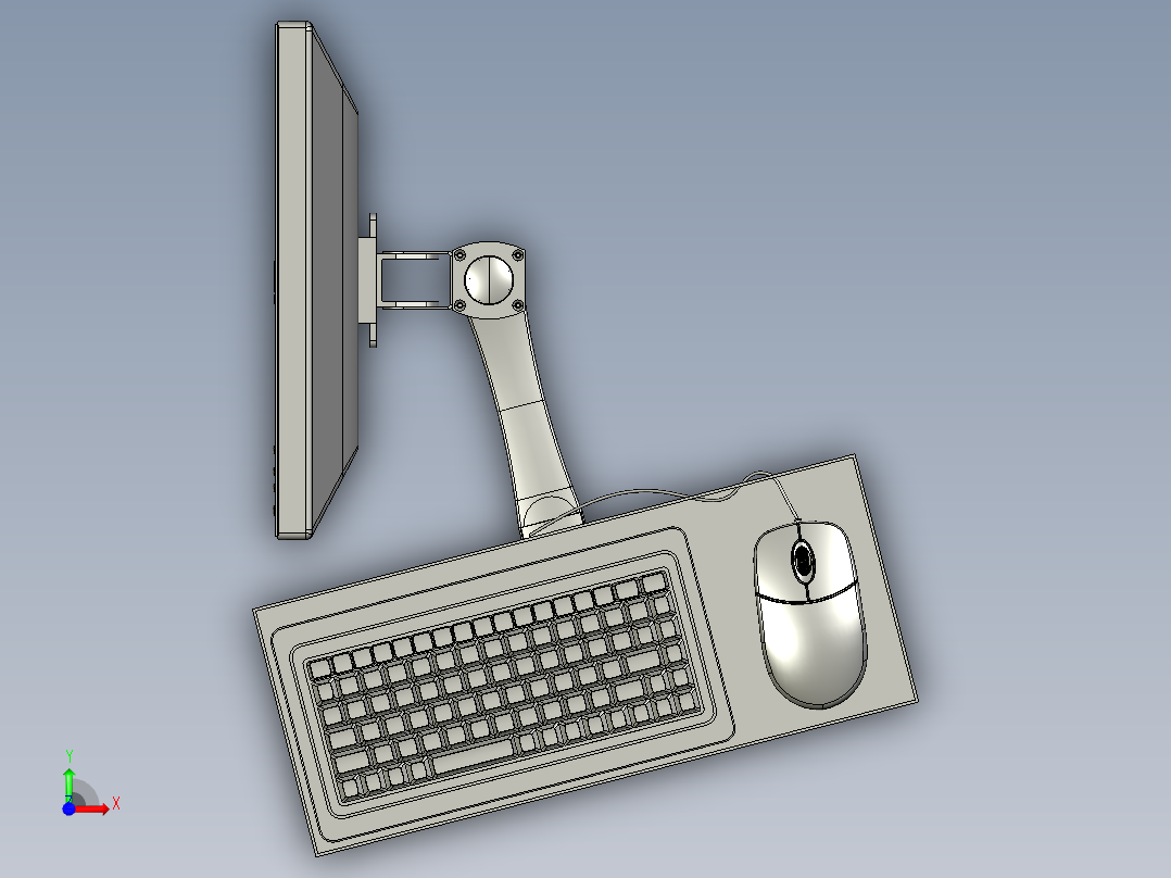 17寸显示器支架示意图前视图