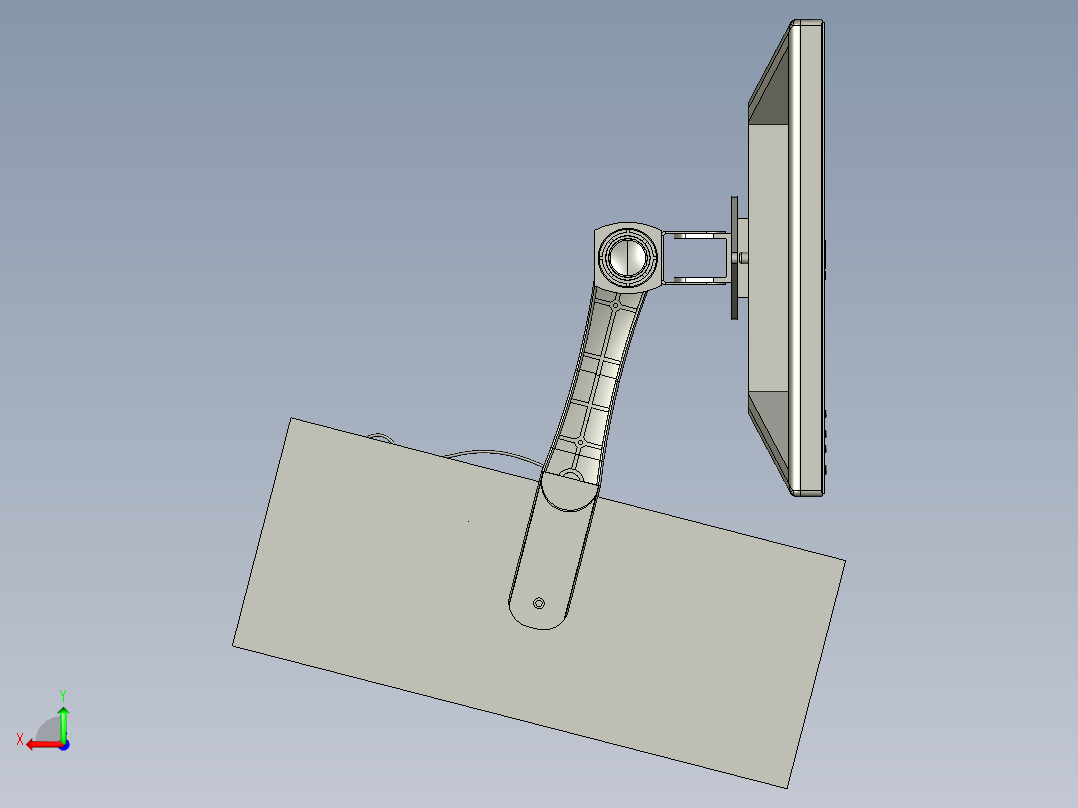 17寸显示器支架示意图后视图