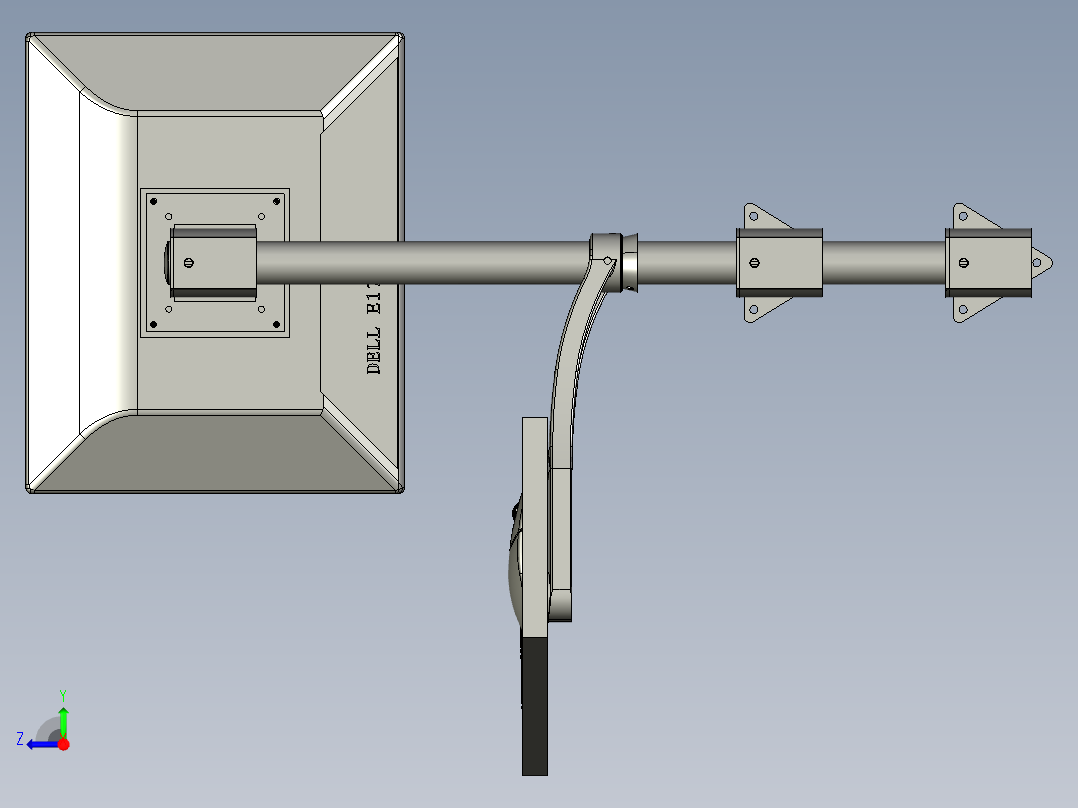 17寸显示器支架示意图右视图