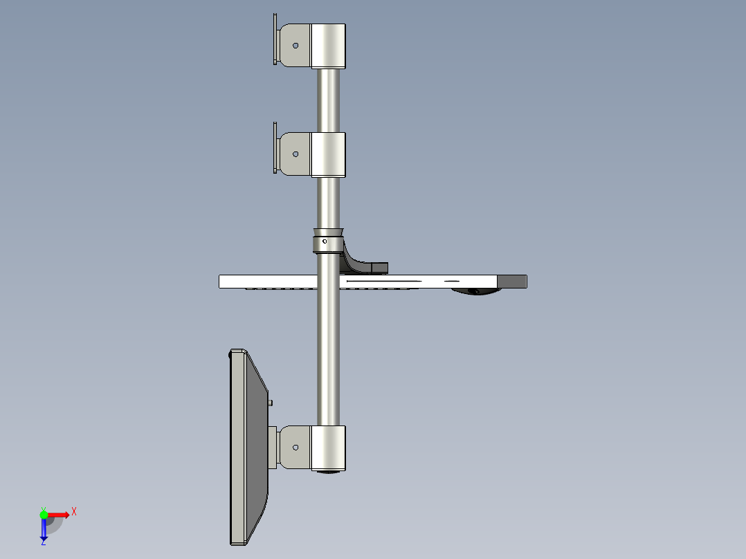 17寸显示器支架示意图俯视图
