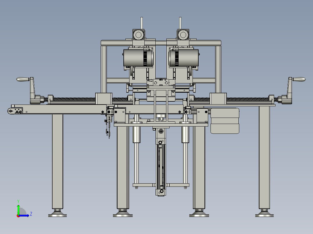 磨双面钢化玻璃磨边机左视图