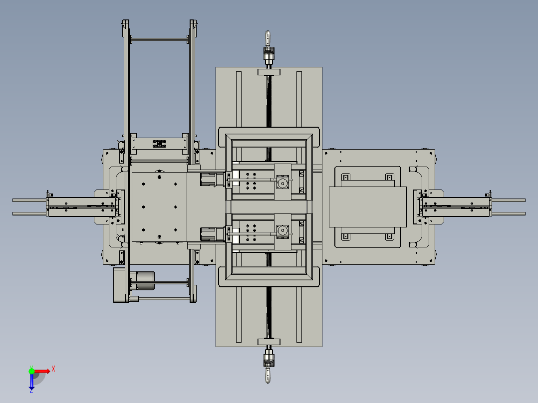 磨双面钢化玻璃磨边机俯视图