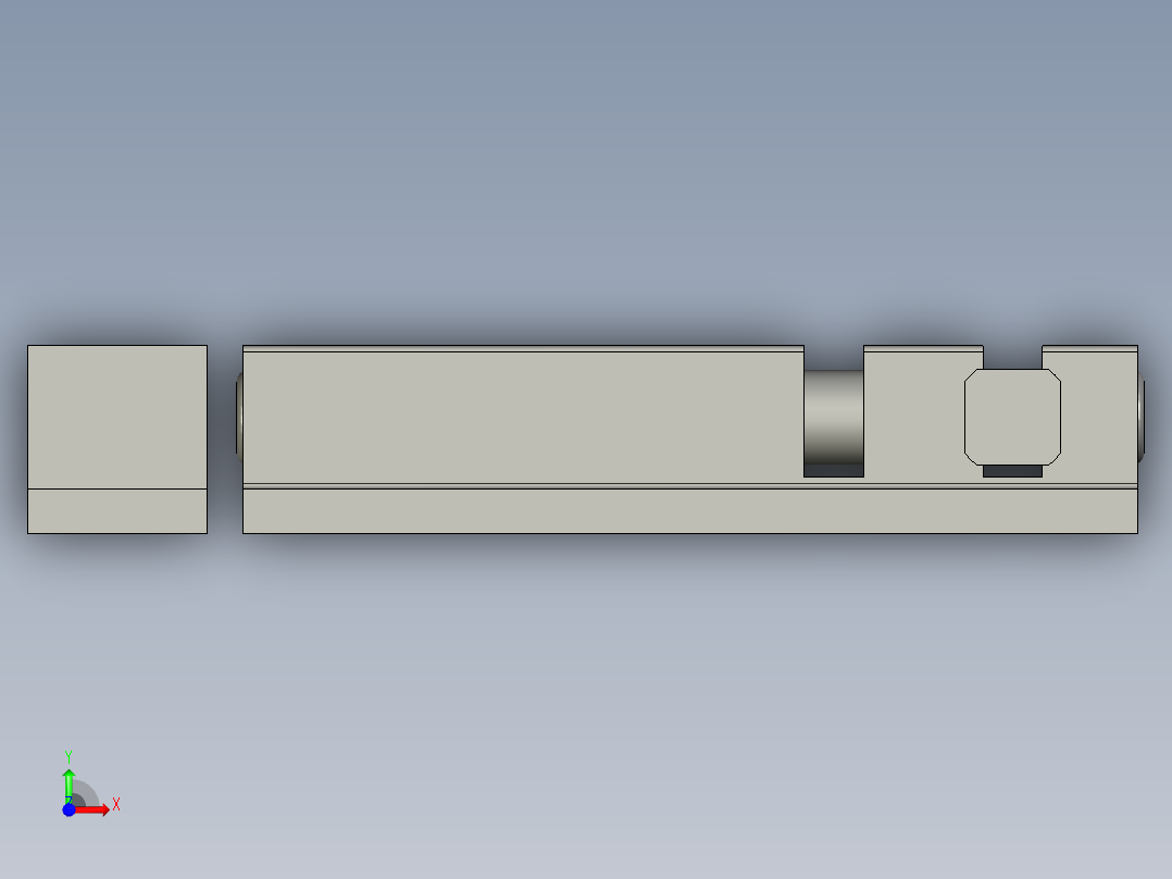 铝合金明插销前视图
