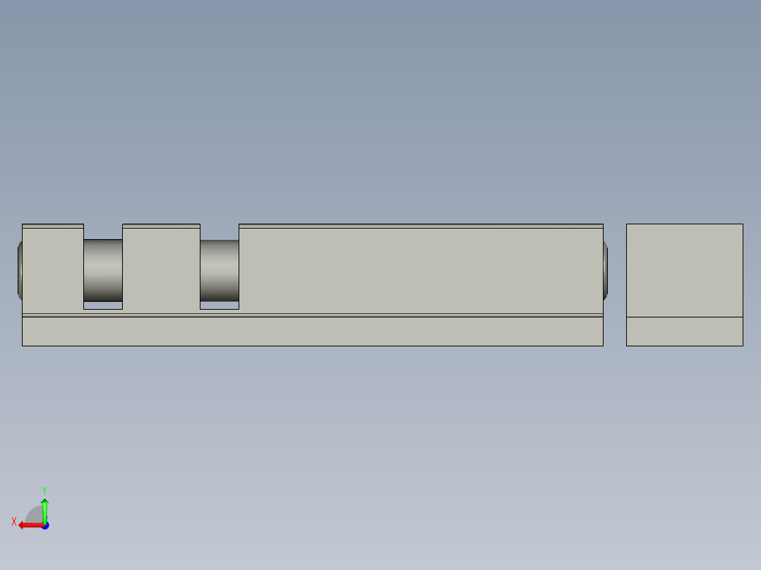 铝合金明插销后视图