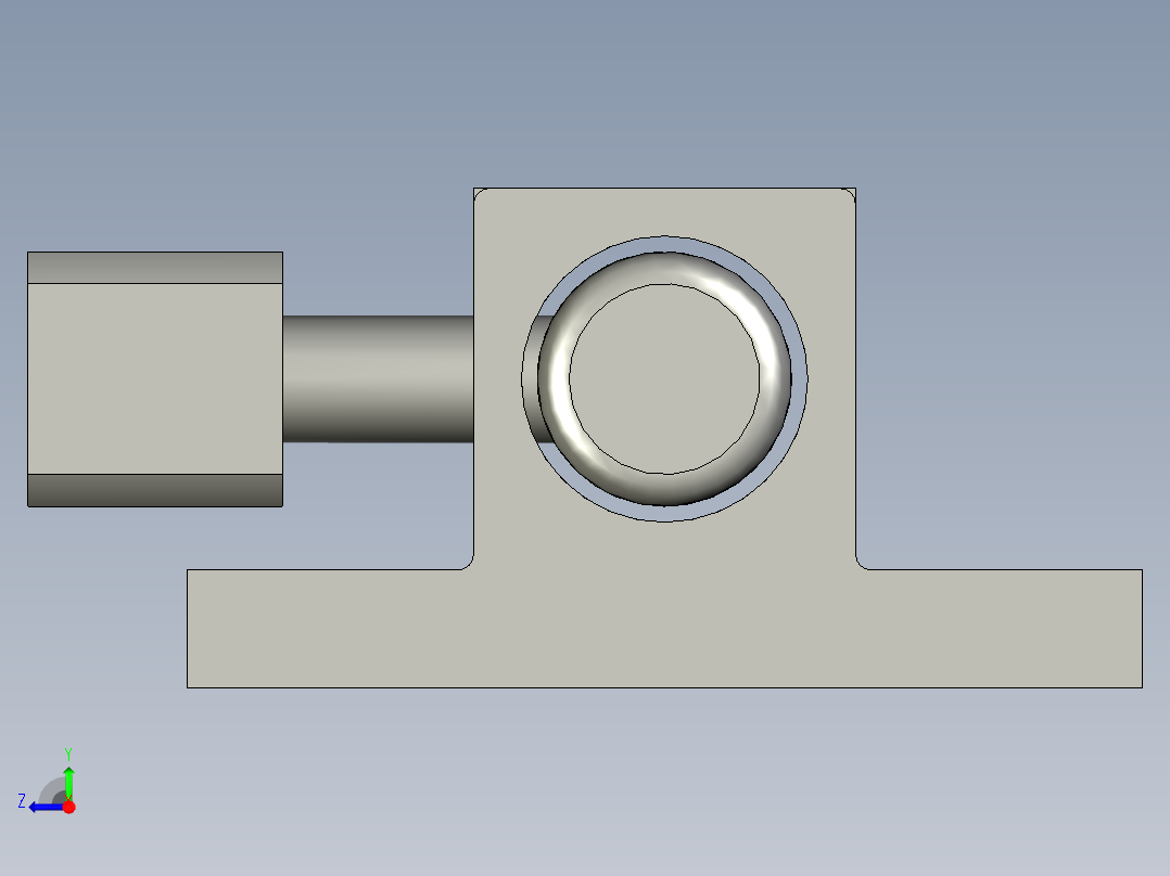 铝合金明插销右视图