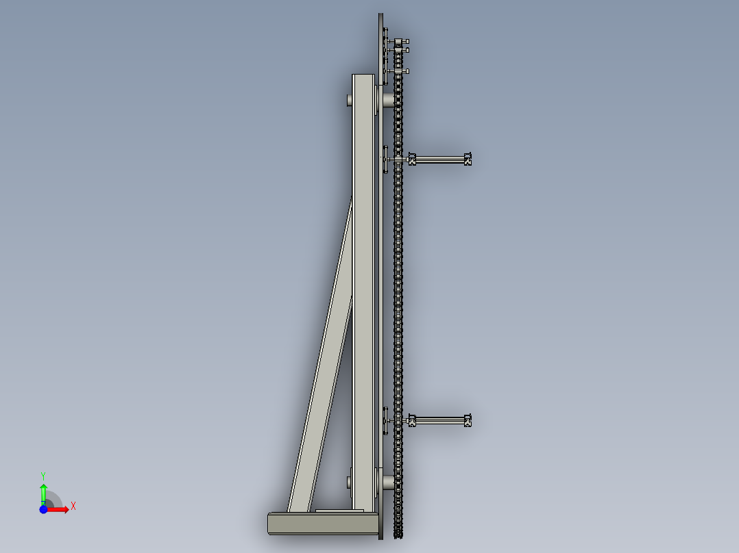 机电一体化连续提升机前视图