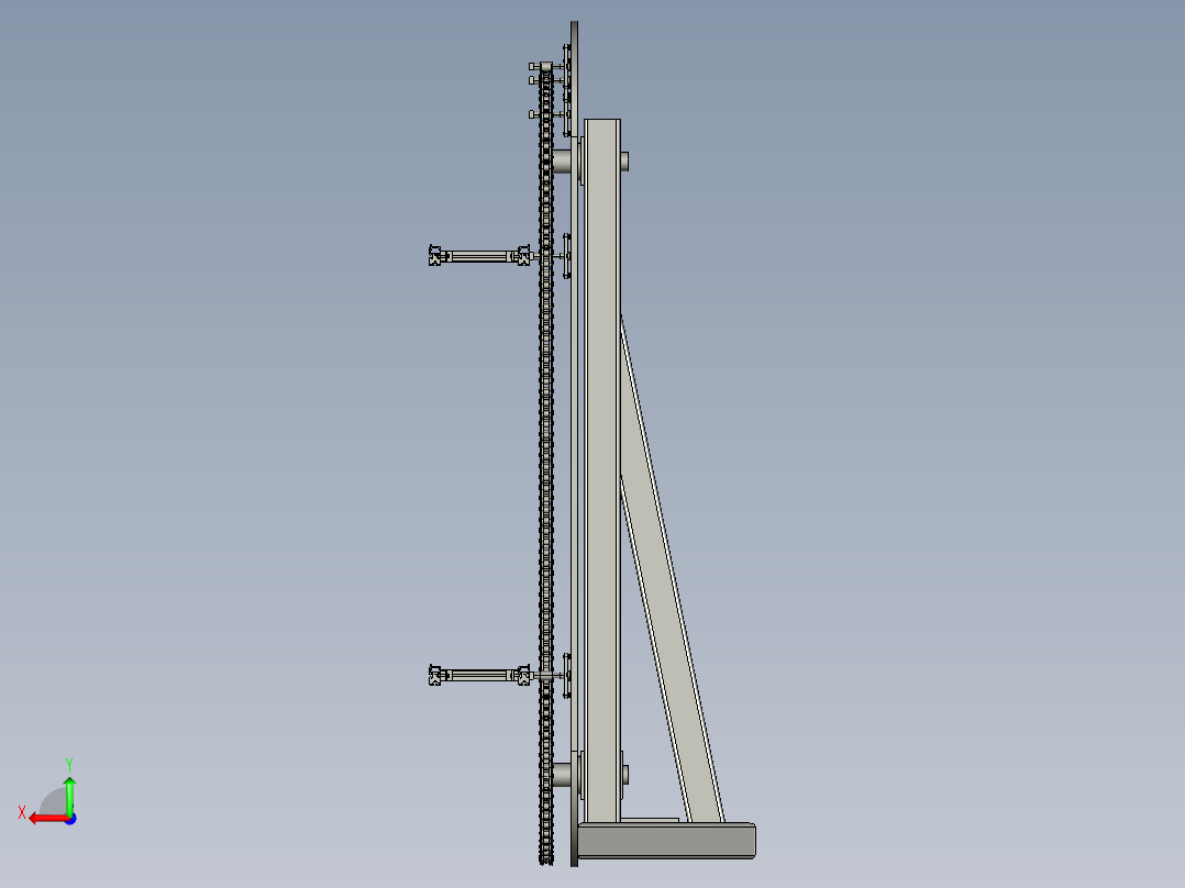 机电一体化连续提升机后视图
