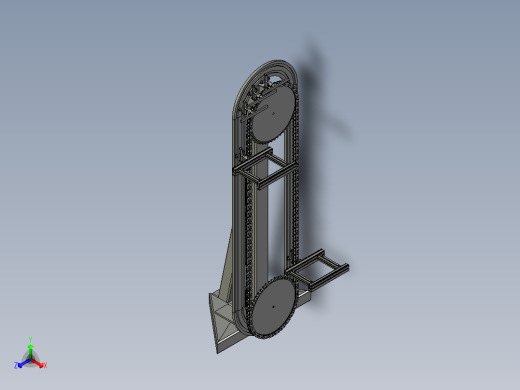 机电一体化连续提升机正等轴测缩略图