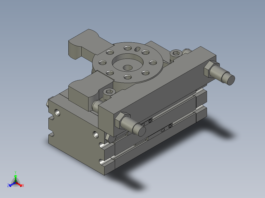 旋转气缸MSQA10L3-M9BLSMC-1111主视图