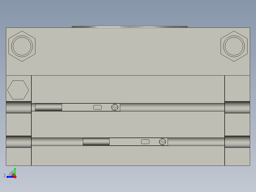 旋转气缸MSQA10L3-M9BLSMC-1111右视图