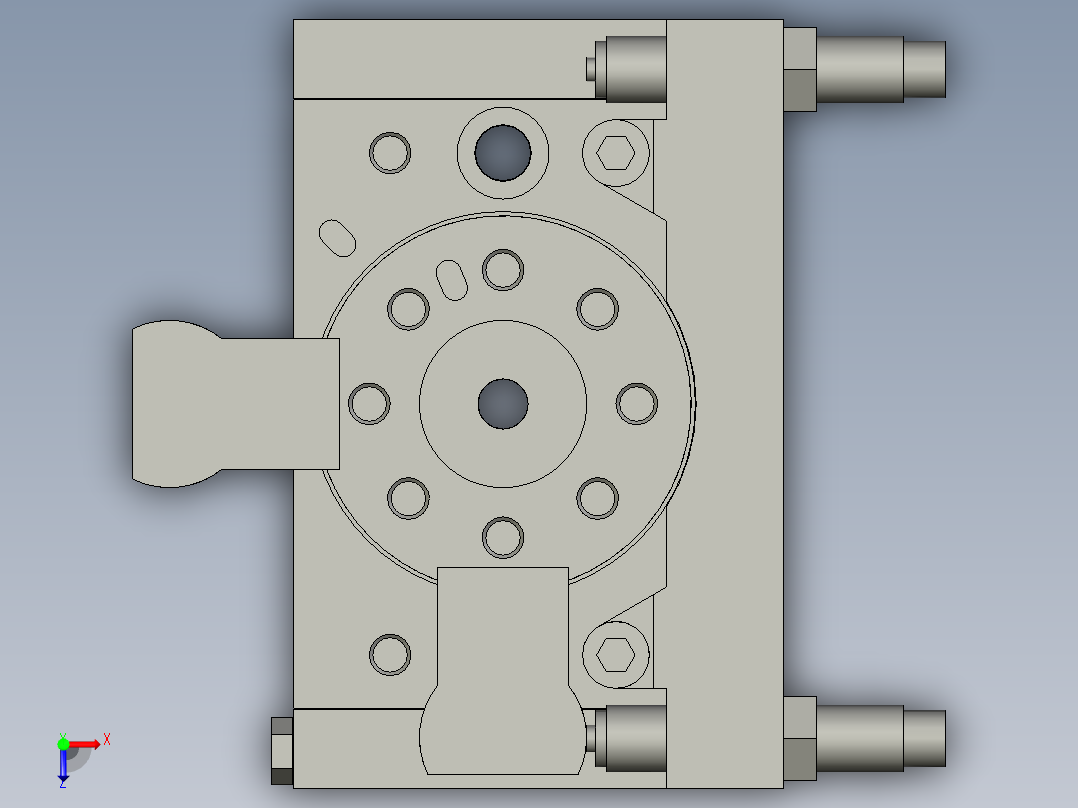 旋转气缸MSQA10L3-M9BLSMC-1111俯视图