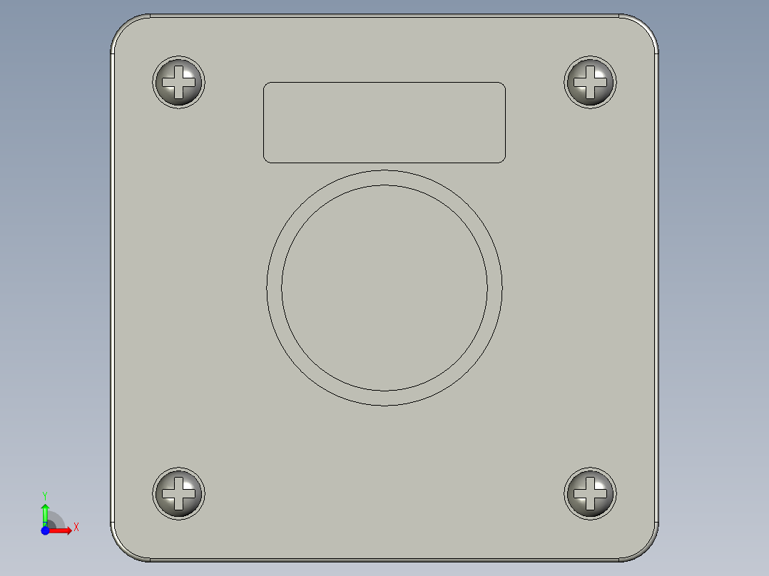 单孔启动按钮盒(XALB01C)前视图