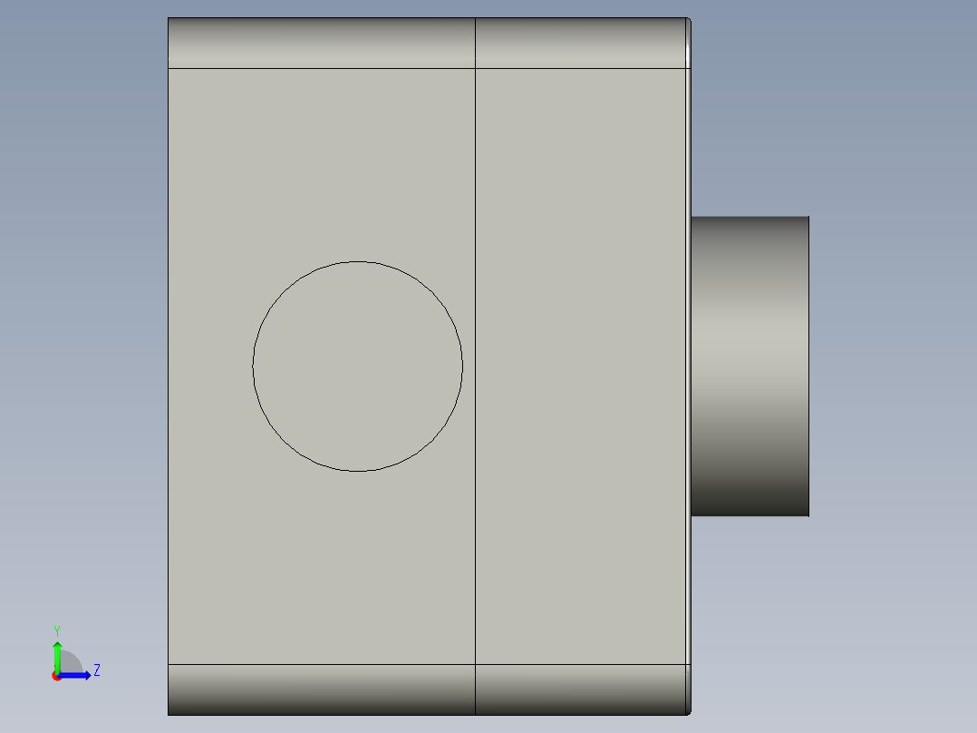 单孔启动按钮盒(XALB01C)左视图