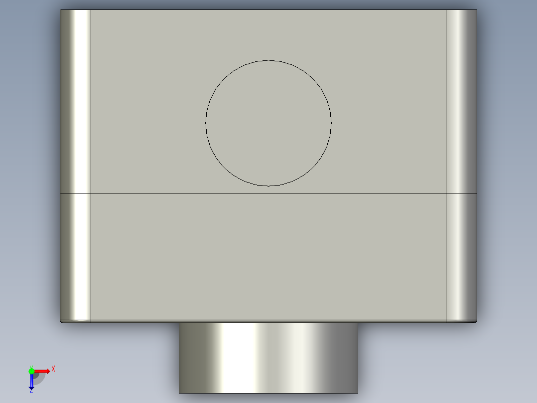单孔启动按钮盒(XALB01C)俯视图