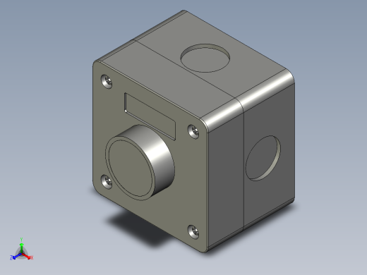 单孔启动按钮盒(XALB01C)正等轴测缩略图