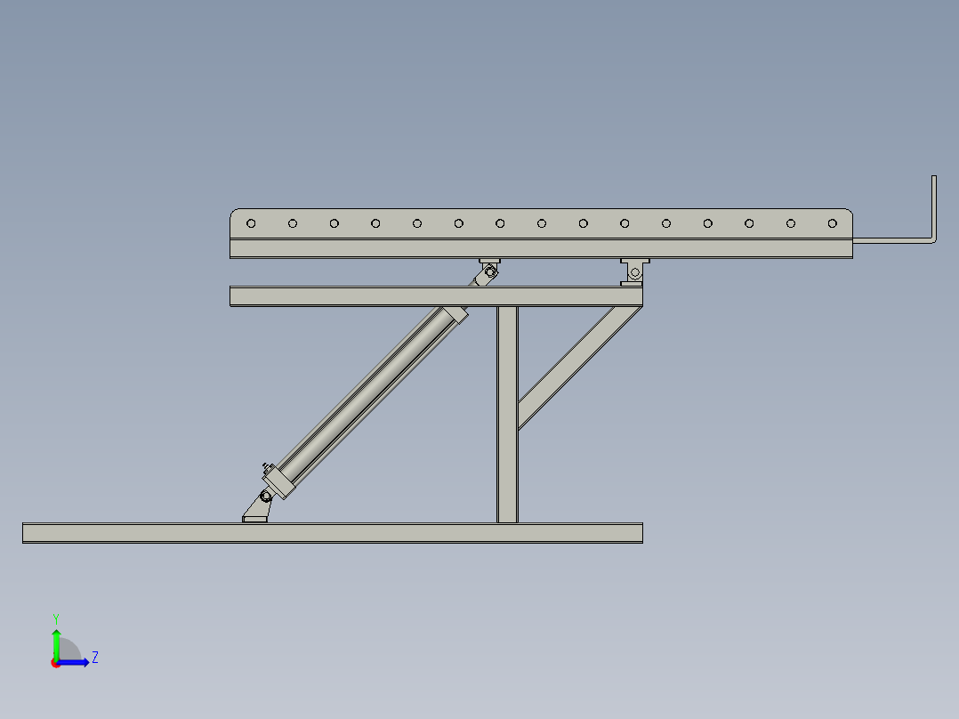 门板气泡膜上料机左视图