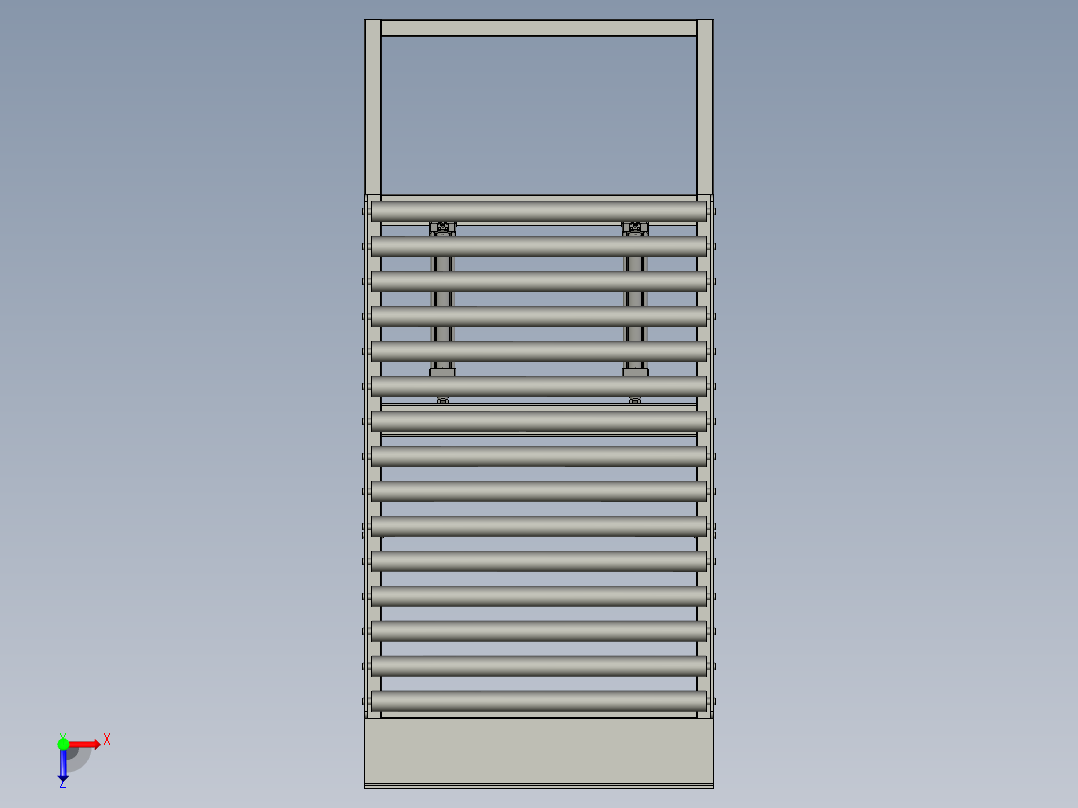 门板气泡膜上料机俯视图