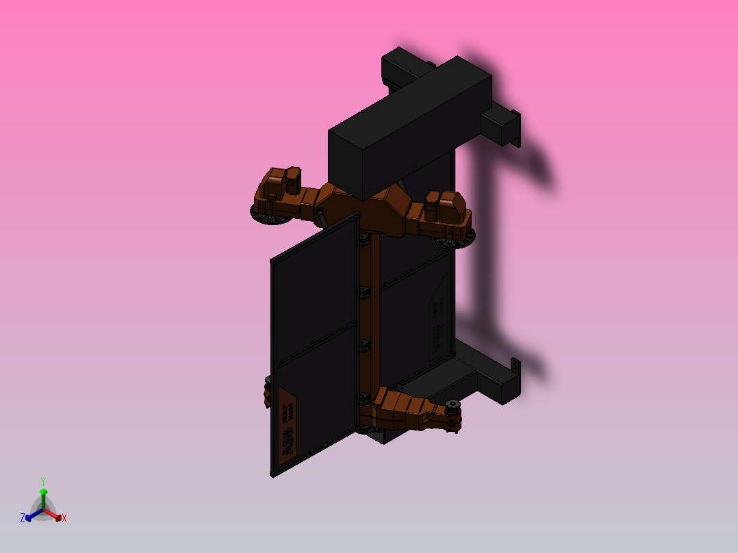 ABB三轴变位机正等轴测图