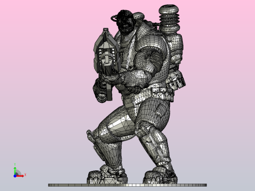 美国举枪士兵前视缩略图