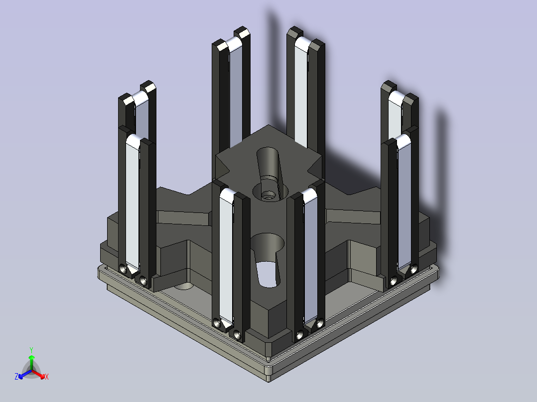 硅片盒3D模型主视图