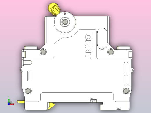 NBH-63 1P&amp;N小型断路器三维模型202404前视缩略图