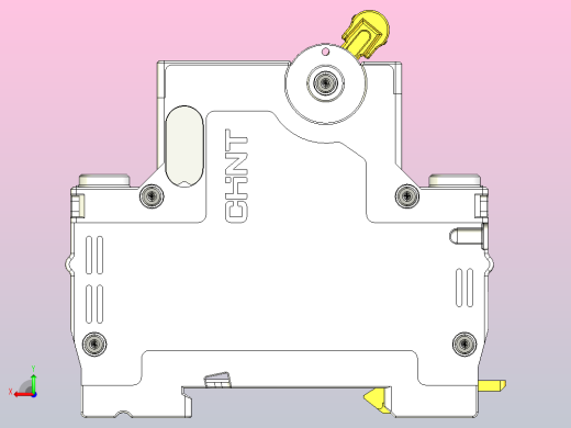 NBH-63 1P&amp;N小型断路器三维模型202404后视缩略图
